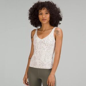 lululemon athletica light cream animal print tank